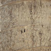 Trajan's Column - View of the northeastern face of Trajan's Column
Scenes XXXVII-XXXVIII (Romans attacking Sarmatians) and XLI-XLIII (defeat of the Dacians, Trajan addressing his troops and Dacian prisoners being guarded)