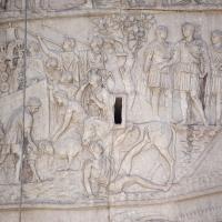 Trajan's Column - Detail of relief carvings on Trajan's Column
Scenes VIII-IX (first sacrifice and omen of a fallen man)