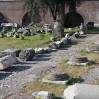 Trajan's Forum - View of broken column shafts, bases and other fragments in Trajan's Forum