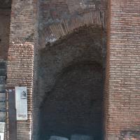 Trajan's Market - Exterior: View of an niche of opus latericium in the Milizie Garden of Trajan's Market