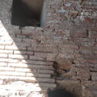 Trajan's Market - Interior: View of a wall of opus latericium with small niches in Trajan's Market
