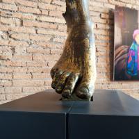Piece from a Female Statue of Victory (Right Foot) - View of Statue Installation