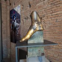 Gilded Foot of a Victory - View of Sculpture Installation