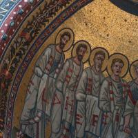 Leonian Triclinium - Detail of the left group of apostles in the mosaic of the Leonian Triclinium