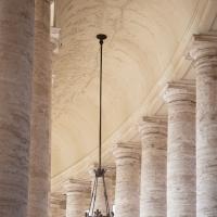 Saint Peter's Square - Exterior: View of a Chandelier in a section of the Colonnade