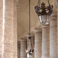 Saint Peter's Square - Exterior: View of  Chandeliers in a section of the Colonnade