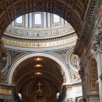 Saint Peter's Basilica - Interior: View of Saint Peter's Basilica looking West towards the Altar