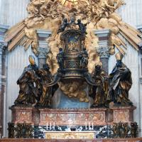 Altar of the Chair of Saint Peter - Interior: View of the Cathedra Petri (Altar of the Chair of St. Peter) by Bernini in the Apse of the Basilica