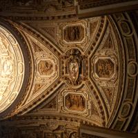 Saint Peter's Basilica - Interior: Sculptures on the Ceiling of the Portico of St. Peter's Basilica
