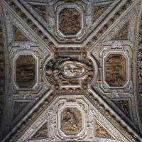 Saint Peter's Basilica - Interior: View of Sculptures on the ceiling of the Portico of St. Peter's Basilica