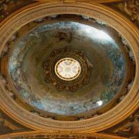 Chapel of Saint Sebastian - Interior: View of Saint Peter's Basilica looking upwards to the Arch and Dome above the Pieta