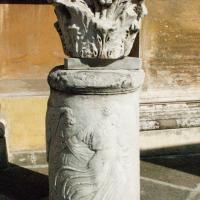 Statue Base with Column Capital - Exterior: View of a Statue Base with a Column Capital on top of it