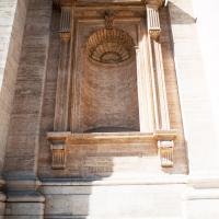Saint Peter's Basilica - Exterior: View of Facade of St. Peter's Basilica looking at a Sculpted Niche