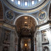 Saint Peter's Basilica - Interior: View of Saint Peter's Basilica looking towards Baldachin and the Apse