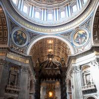 Saint Peter's Basilica - Interior: View of Saint Peter's Basilica looking towards Baldachin and the Apse
