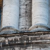 Saint Peter's Basilica - Exterior: Detail of Columns Bases on the North Dome of Saint Peter's Basilica