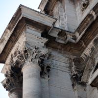 Saint Peter's Basilica - Exterior: Detail of Capitals on the North Dome of Saint Peter's Basilica