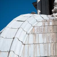 Saint Peter's Basilica - Exterior: Detail of Metal Sheeting on the North Dome of Saint Peter's Basilica