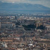 Rome - Exterior: View of the Skyline of Rome  from the Dome of Saint Peter's Basilica looking toward the Quirinal Hill
