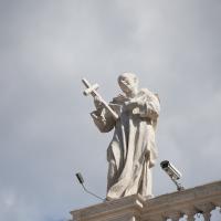 Saint Peter's Square - Exterior: Saint Bruno (by Francesco Antonio Fontana) on the South Colonnade of St. Peter's Square