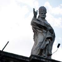 Saint Peter's Square - Exterior: Saint Leo IV on the South Colonnade of St. Peter's Square