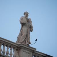 Saint Peter's Square - Exterior: Saint Ignatius (by the workshop of Ercole Ferrata) on the South Colonnade of St. Peter's Square