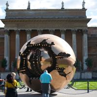 Sphere Within Sphere - View of Sphere Within Sphere in the Cortile Della Pigna in the Vatican Museum