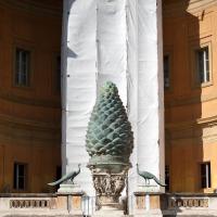 Pigna -  View of the Pigna Sculpture in the Cortile Della Pigna in the Vatican Museum