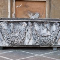 Carved Sarcophagus - View of a Carved Sarcophagus in the Cortile Della Pigna in the Vatican Museum