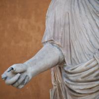 Togate Statue - Detail: View of the Arm of a Togate Statue in the Cortile Della Pigna in the Vatican Museum