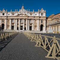 Saint Peter's Basilica - Exterior: View of Facade of St. Peter's Basilica from the Square