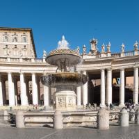 Saint Peter's Square - Exterior: View of the North Fountain of Saint Peter's Square