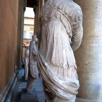 Draped Statues - Exterior: View of the Cortile della Pigna of the Vatican Museums with Draped Statues