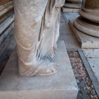 Feet and Base of a Statue - Exterior: View of the Feet of a Draped Statue in the Cortile della Pigna of the Vatican Museums