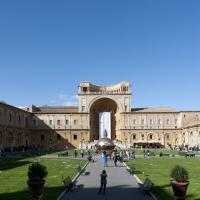 Cortile della Pigna - Exterior: View of the Cortile della Pigna of the Vatican Museums looking North