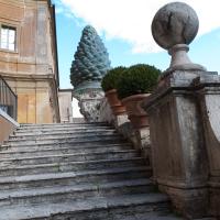 Pigna - Exterior: View of the Pigna Sculpture from Stairs in the Cortile Della Pigna in the Vatican Museum