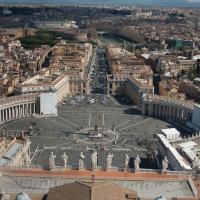 Rome - Exterior: View of the Skyline of Rome  from the Dome of Saint Peter's Basilica looking east