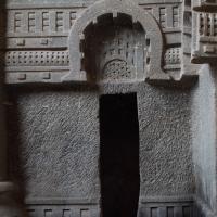 Chaitya - Verandah, left side, entrance to monks' cell 