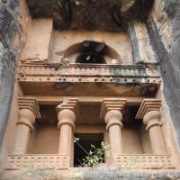 Chaitya, Bhimashankar cave group - Exterior: facade