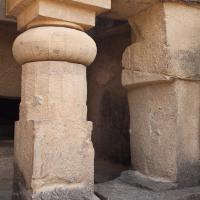 Cave 1: chaitya - Exterior: right porch column
