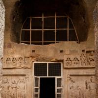 Cave 3: chaitya - Exterior: chaitya window and entrance