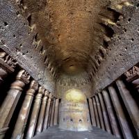 Cave 3: chaitya - Interior: stupa