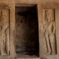Mahishasura-Mardini Cave - Interior: shrine, west wall