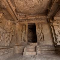 Mahishasura-Mardini Cave - Interior: shrine, west wall, south side