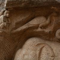 Elephant-Peacock-Monkey Relief - Detail