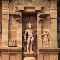 Brihadesvara Temple - Exterior: detail, vimana south wall, east side