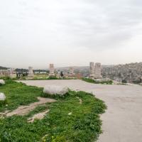 Amman Citadel - View of Column Fragments in South Central Area of Citadel
