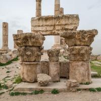 Amman Citadel - Detail: Column, Capital, and Architrave Fragments  East of Temple of Hercules