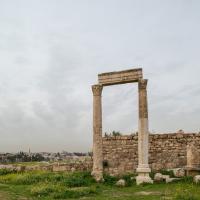 Amman Citadel - Columns Northwest of Temple of Hercules, Facing West