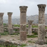 Byzantine Church - Exterior: View of Byzantine Church Columns, Facing Southeast